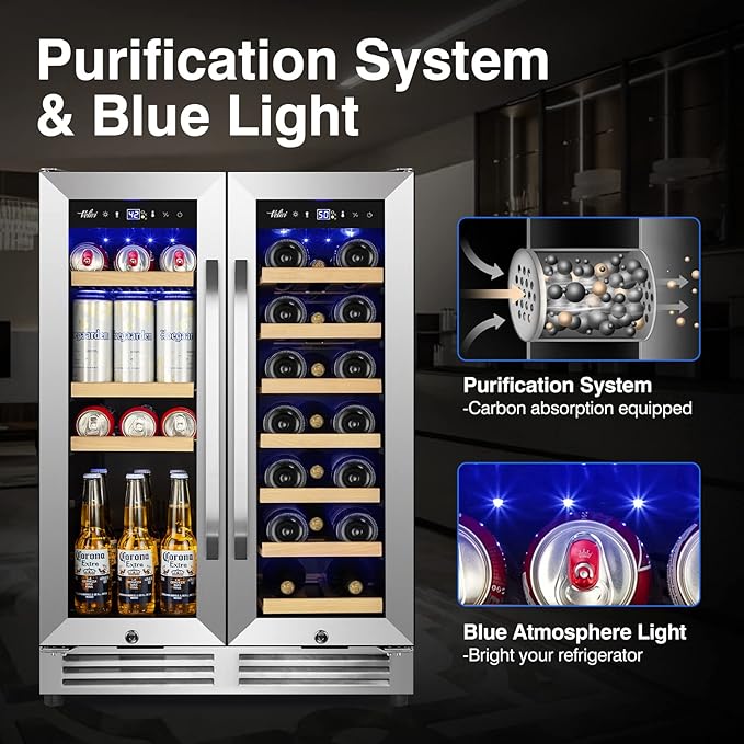 Wine and Beverage Refrigerator Upgraded, 24 Inch Beverage Refrigerator Cooler - Image 6