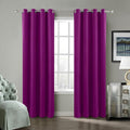 ChadMade Extra Wide Blackout Lined Premium Velvet Curtain Purple 120Wx84L Inch by ChadMade