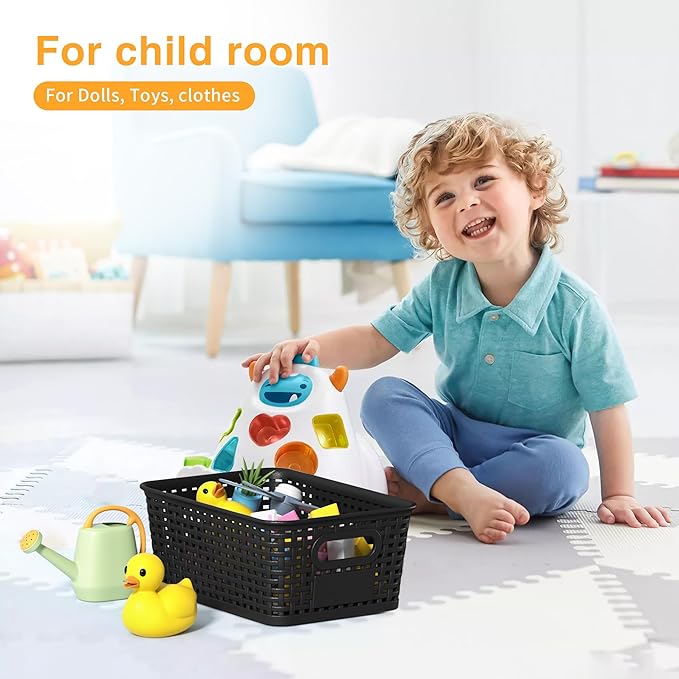 Black Plastic Storage Baskets - Image 3