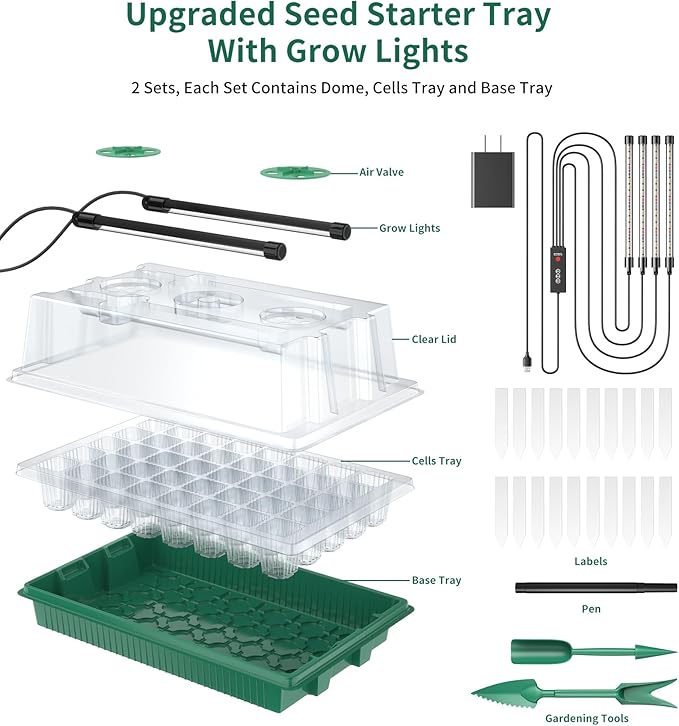 Seed Starter Tray, 80-Cells Seedling Starter Trays - Image 7
