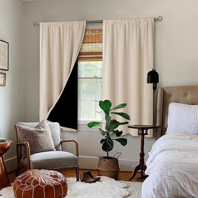 BGment Blackout Curtains for Small Window, Thermal Insulated Full Room - Image 2