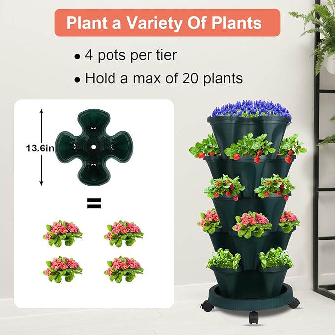 DUNCHATY Stackable Vertical Garden Planter - Image 2