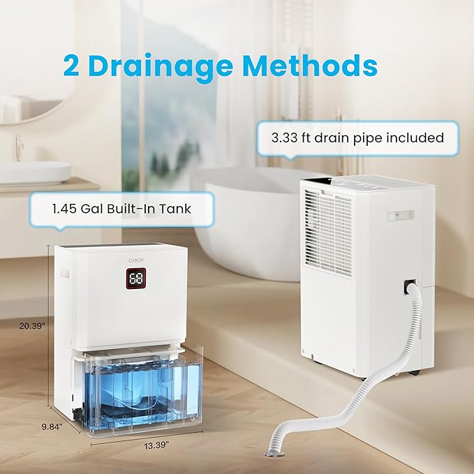 Candy 98 Pints Dehumidifier for Spaces up to 5000 Sq. Ft, Dehumidifier for Home - Image 3
