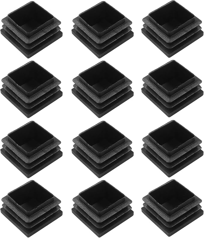 12 Pack 1-1/4" Square Plastic Plugs by Bonsicoky