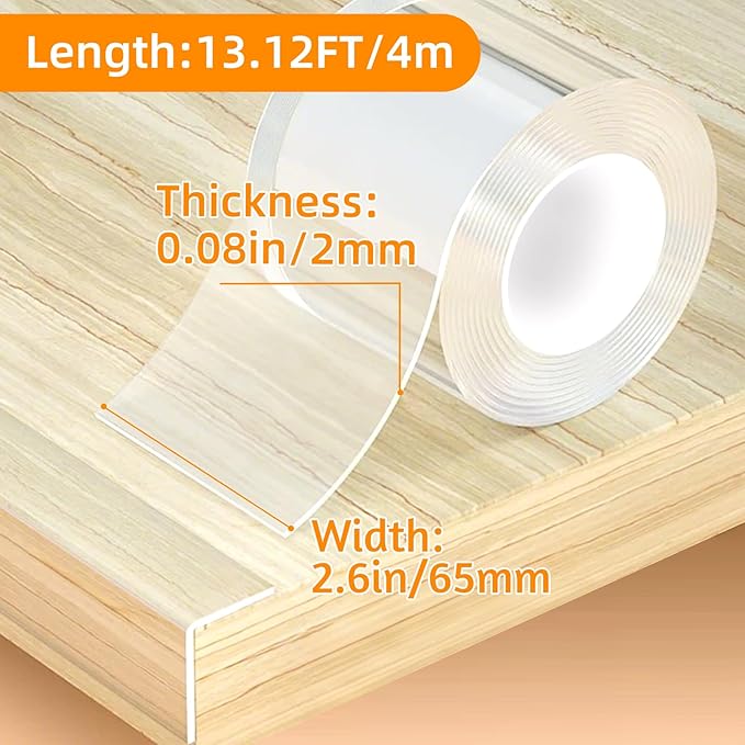 2.6 in x 13.12 FT, Sharp Edge & Table Bumper, Window Edge, Wall Protector - Image 2