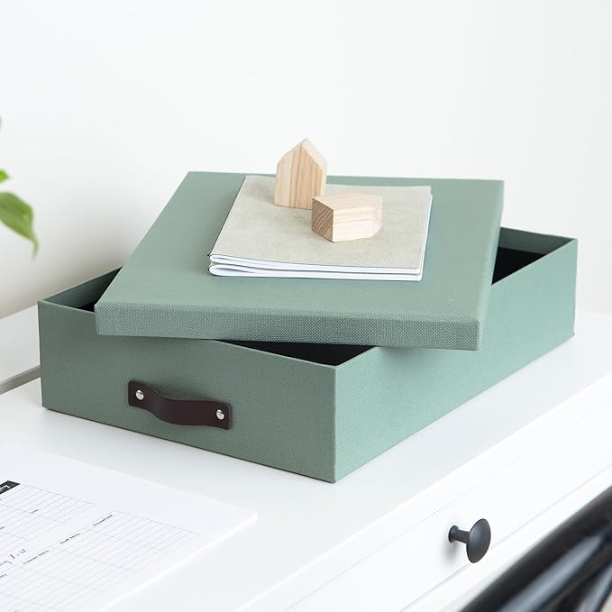 Bigso Oskar Canvas Fiberboard Document Letter Box - Image 7