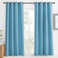 NICETOWN Teal Blue Blackout Curtain 86 inch Long, W55 x L86, 1 Panel, Thermal by NICETOWN