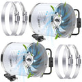 Dreyoo 6 Inch Inline Duct Fans 460 CFM, 2 Pack Quite Ventilation Exhaust Fans by Dreyoo