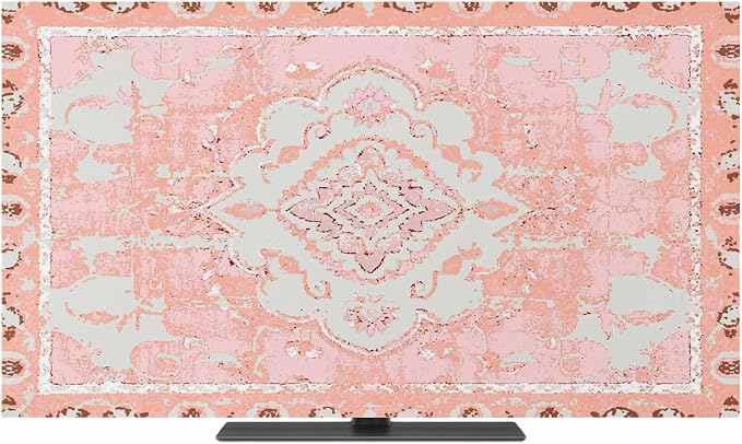 Gradient Pink Tribe Geometric Indoor TV Cover, Elastic TV Screen Protector by Unknown