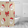Christmas Santa Beige Dots Shower Curtain Liner 72×72 inch by Unknown