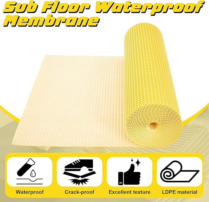 Nuanchu 1/8" Thick 161.44 Sq. ft. Uncoupling Membrane - Image 4