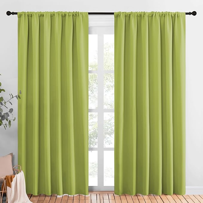 NICETOWN 2 Panels Blackout Curtains, Rod Pocket Thermal Insulated Drapes 84 by NICETOWN