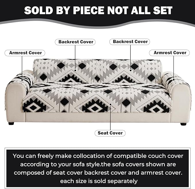 Boho Plush Couch Covers for Sofa Washable, Fuzzy Soft Couch Cover for Sectional - Image 2