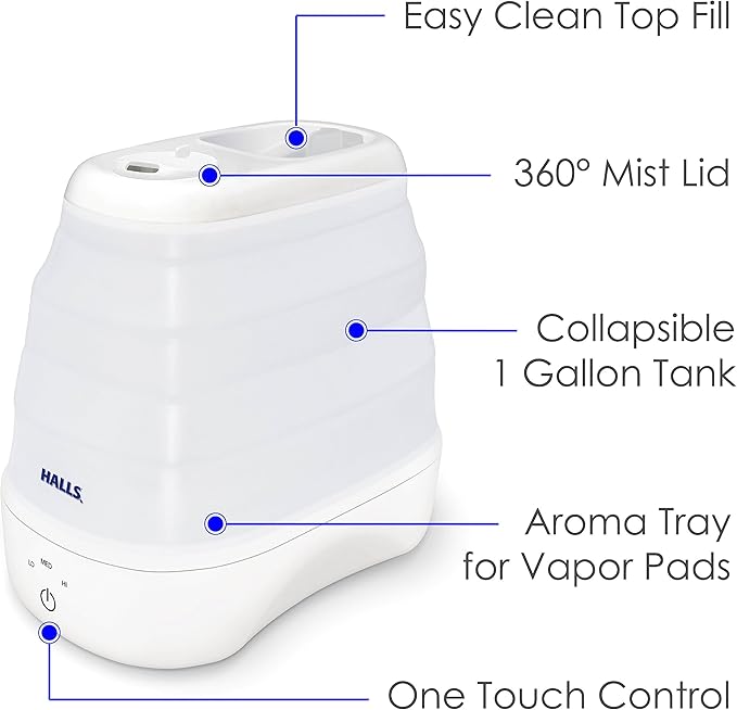 Crane x HALLS Collapsible Cool Mist Humidifier - Image 4