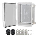 Zulkit Junction Box, IP67 Waterproof Electrical Box Hinged Cover Stainless by Zulkit