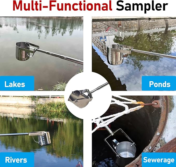 ERRULAN Water Sample Collection Pole PVC, Vertical Swing Telescopic Water - Image 9
