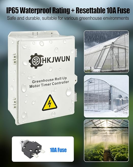 Greenhouse Roll Up Motor Timer Controller, 7 Day Programmable Dual DC Motor - Image 6