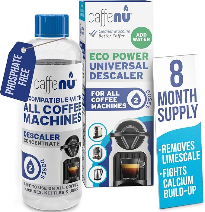 Universal Coffee Machine Descaling Solution. Coffee Machine Descaler Liquid 2 by Caffenu