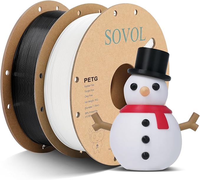 Sovol 3D Printer PETG Filament 2kg Spool Printing Materials, Wiring Tightness by Sovol
