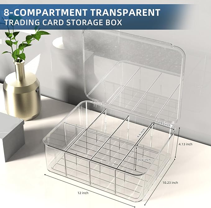 Transparent Trading Card Storage Box-Holds 2000+ Loose Cards-Plastic Card Deck - Image 2