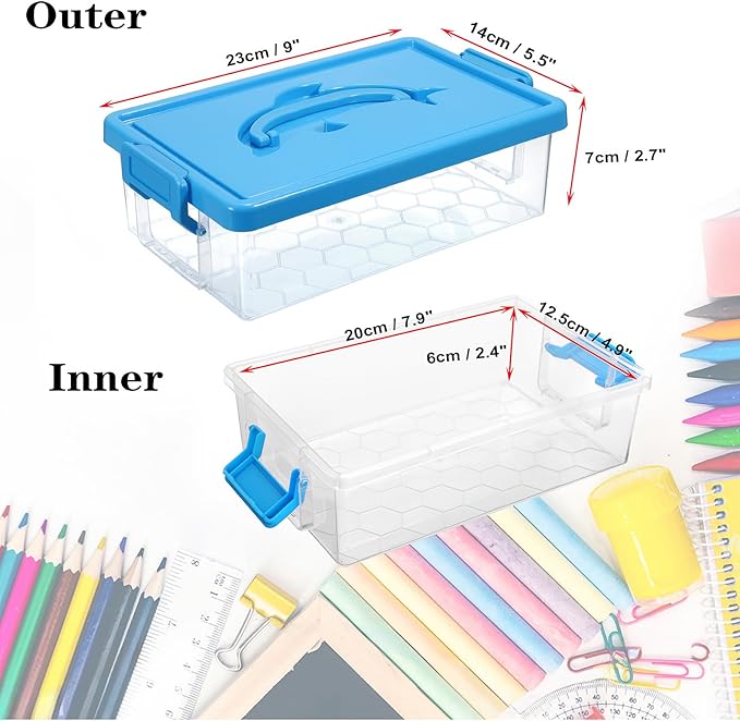 BTSKY 1-Pack Clear Plastic Storage Box - Image 3