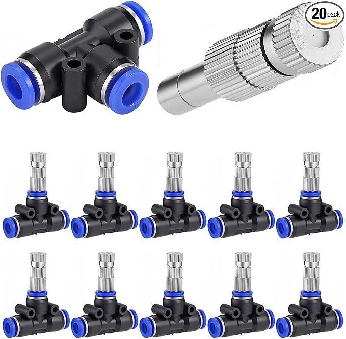Mornajina 20 Pcs Brass Misting Nozzles Mister Replacement Nozzles by Mornajina