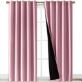 NICETOWN Crystal Pink Full Shade Curtain Panels, Pair of Energy Smart & Noise by NICETOWN