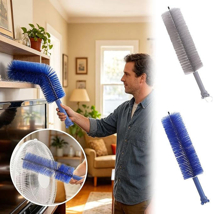 Bendable Microfiber Head, Bendable Microfiber Head Fan Cleaner Brush, Reusable - Image 7