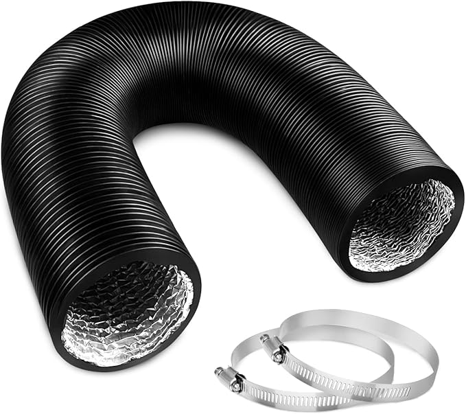 YIJUHOU 4 Inch 5 Feet Dryer Vent Hose, Flexible Aluminum Air Ducting by YIJUHOU