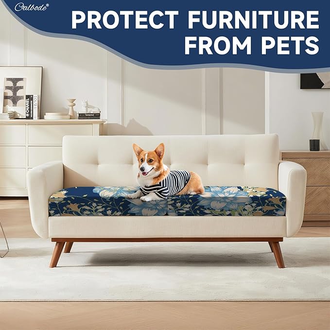 12Pcs Stretch Patio Cushion Cover, Printed Couch & Sofa Slipcovers - Image 7