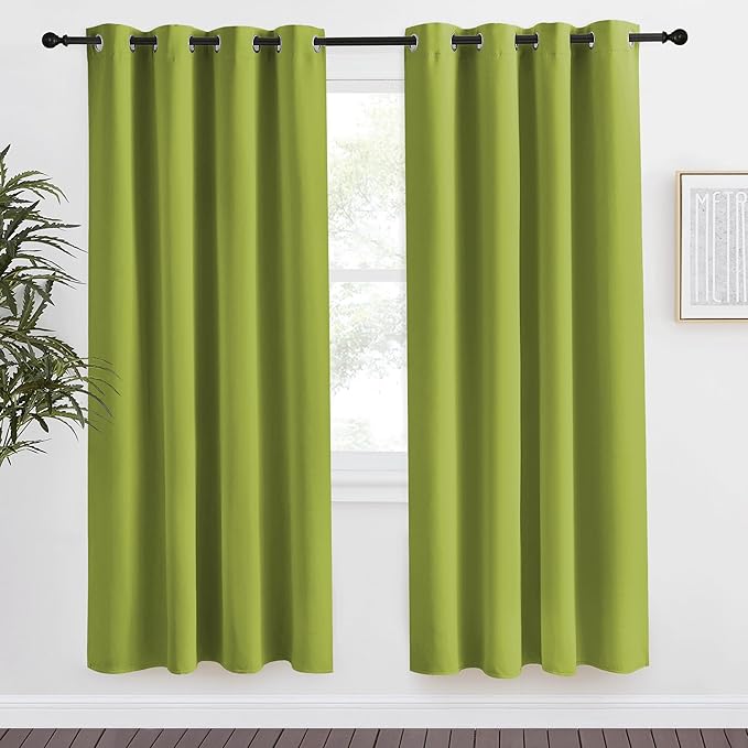 NICETOWN Blackout Curtain 78 inch Long, W55 x L78, 1 Panel, Fresh Green by NICETOWN