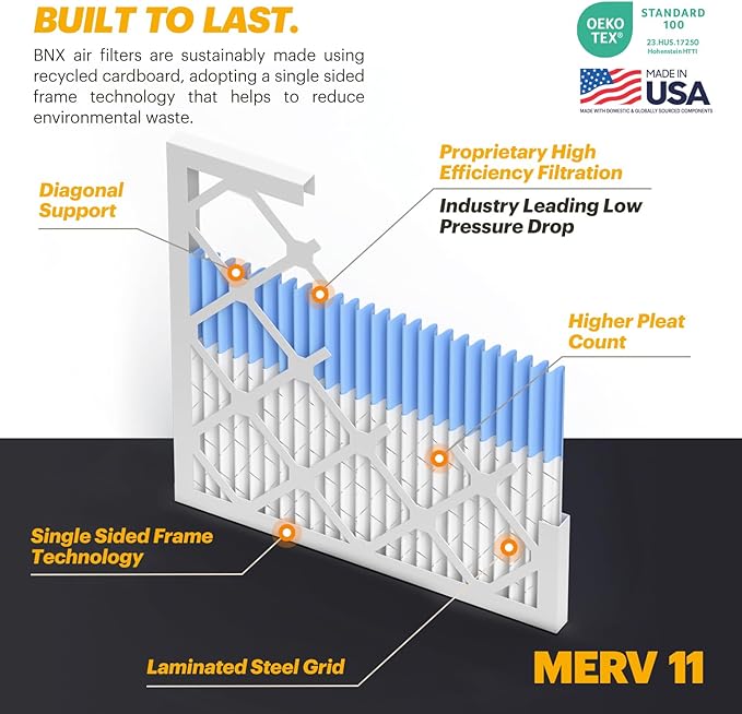 BNX TruFilter 18x18x1 Air Filter MERV 11 - Image 4