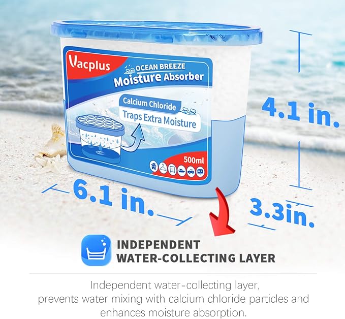 Vacplus Moisture Absorbers 6 Pack, Portable Humidity Absorber Boxes - Image 4