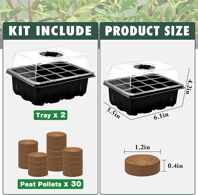 Zeedix 2 Set Seed Starter Tray Kits - Image 4