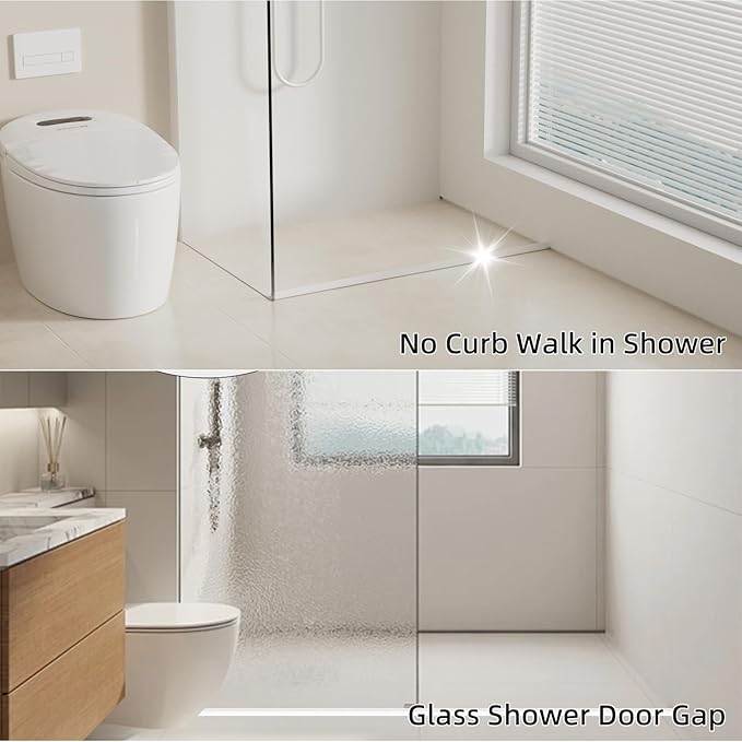 67 Inch Selfadhesive Shower Threshold Water Dam Silicone Waterproof Shower - Image 5