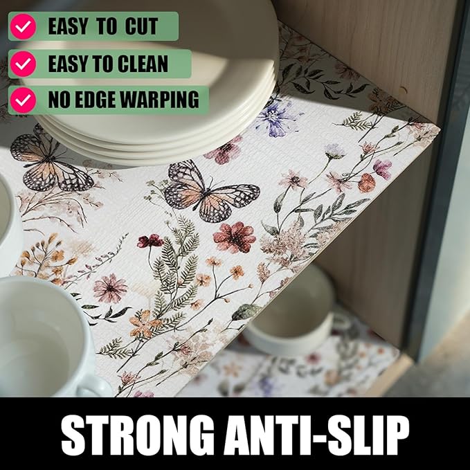 Floral Shelf Liners 16IN x 10FT Non Adhesive and Strong Non-Slip Shelf and - Image 2