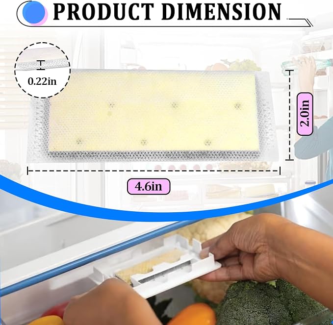 8 Pack Refrigerator Air Filter for Frigidaire PureAir PK-2 Produce Keeper Plus - Image 3
