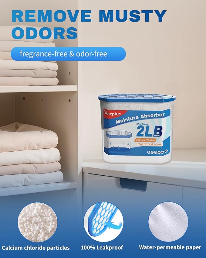 Vacplus Moisture Absorber Buckets – Large Capacity Dehumidifier and Humidity - Image 4
