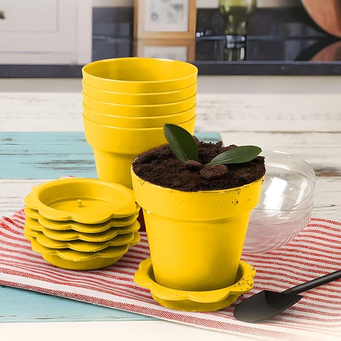 20 Pcs Nursery Pots with Humidity Dome, Flower Pot Dessert Cups with Bring A - Image 3