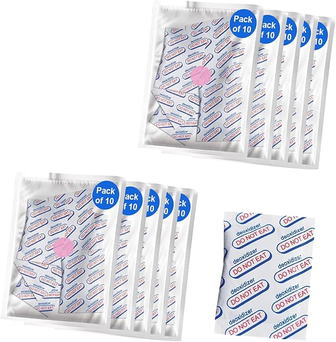 100cc Oxygen Absorbers for Food Storage, Food Grade Oxygen Absorbers Packets by BRENSTEN