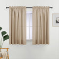 L.Z.E Non-See-Through Privacy Curtains 63 Inch Length 2 Panels Set, Rod Pocket by LZE