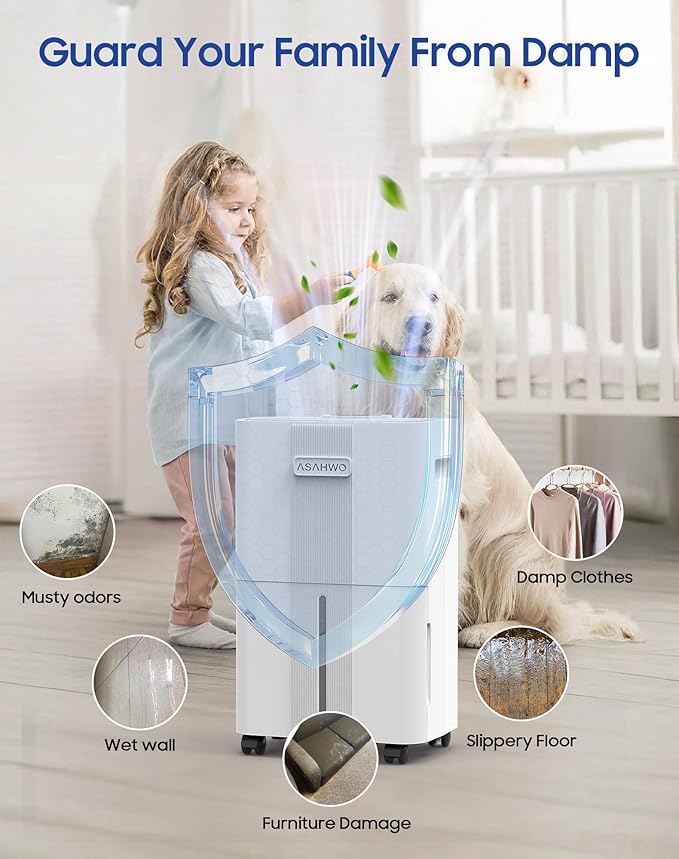 1600 Sq.ft Dehumidifier for Home, 21 Pints Dehumidifier for Basement - Image 4