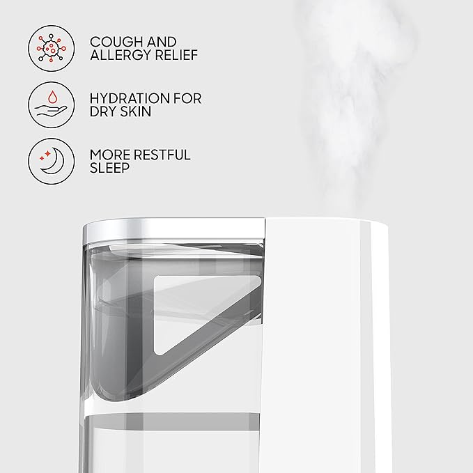 Sharper Image UHS1-SI Ultrasonic Cool Mist Humidifier, 1 Gallon, 2 Settings - Image 2