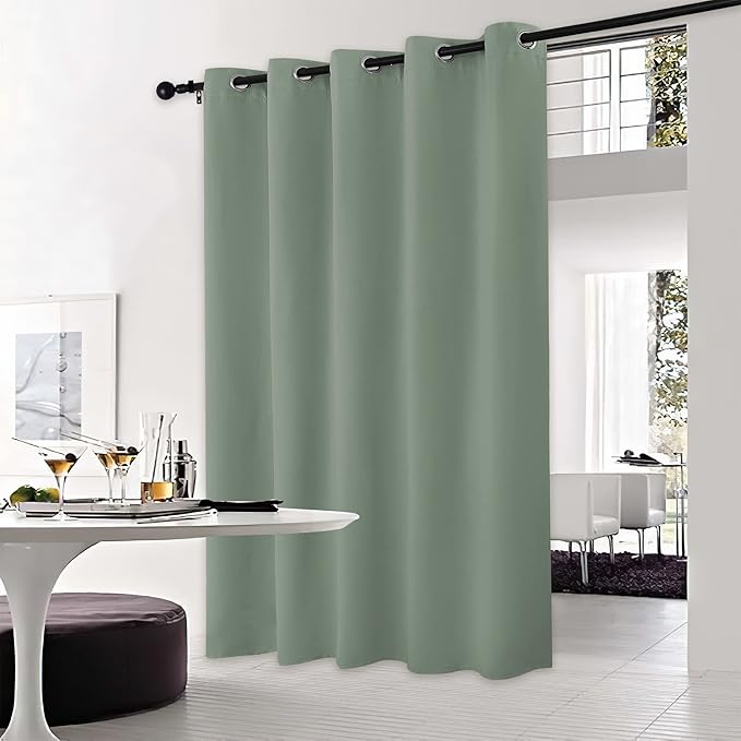 NICETOWN Sage Green Bedroom Blackout Curtain Panel, 1 Panel, 70 x 84 inch - Image 2