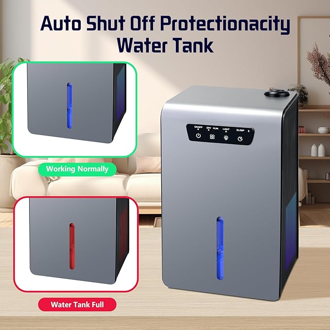Dehumidifier, 2 in 1 Humidifier Dehumidifier Combo, 102 OZ Water Tank - Image 4