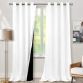 BGment White Blackout Curtains 95 Inches Long 2 Panels Set by BGment
