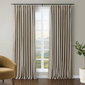 TWOPAGES Luxury Velvet Curtain Pinch Pleated Light Khaki Curtain 84 inch Long by TWOPAGES