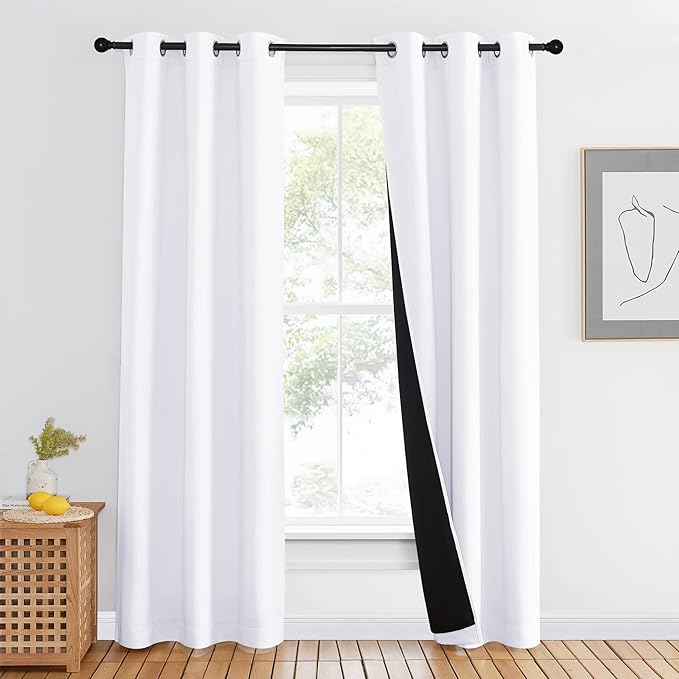 NICETOWN 100% Blackout Window Curtain Panel, 1 Piece, 42 inches Wide Each Panel by NICETOWN