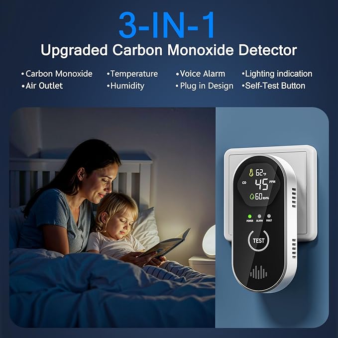 3-in-1 Carbon Monoxide Detectors - Image 2