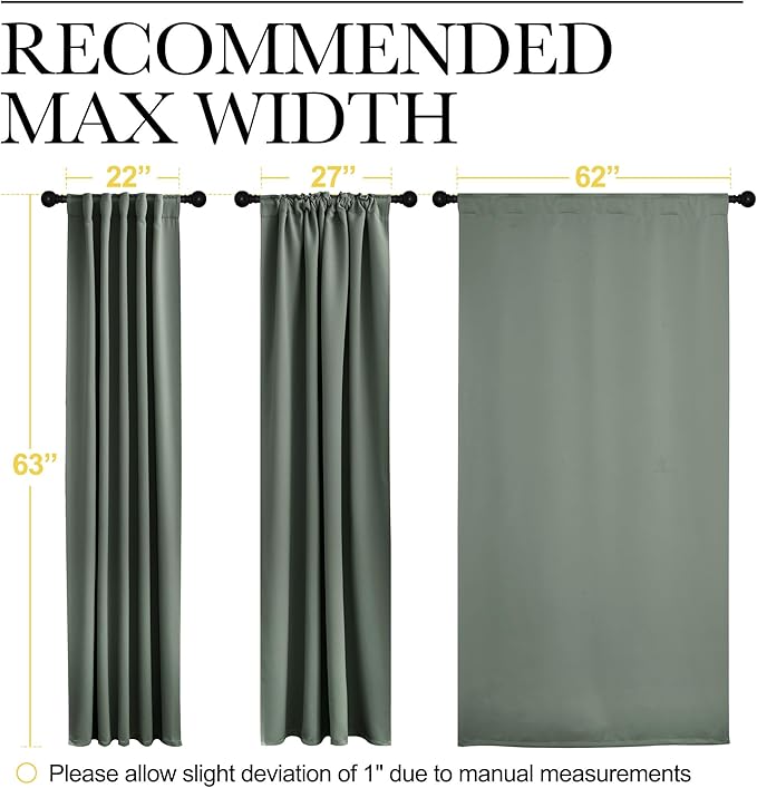 NICETOWN Blackout Curtain Panels Window Draperies - Image 7